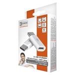 Adaptér microUSB-B 2.0 / USB-C 2.0, bílý, 2 ks