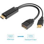 Adaptér PremiumCord HDMI na DisplayPort samec/samica s napájaním USB