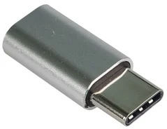 Adaptér PremiumCord USB-C/male - USB2.0 Micro-B/female, strieborný