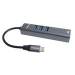 Adaptér PremiumCord USB-C na gigabitový 10/100/1000Mbps + 3x konektor USB3.0
