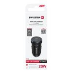 Adaptér Swissten CL 2× USB-C 20 W, čierny
