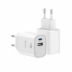 Adaptér Swissten Edge GaN 35 W, biely  