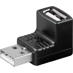 Adaptér USB A-A, samec/samička 90°