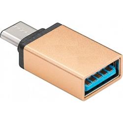 Adaptér USB-C/male - USB3.0 A/female, zlatý, OTG