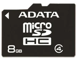 ADATA MicroSDHC karta 8GB Class4