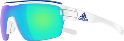 ADIDAS Eyewear ZONYK AERO PRO - White shiny - Blue mirror, vel.S