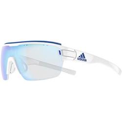 ADIDAS Eyewear ZONYK AERO PRO - White shiny - VARIO Blue mirror, vel.L