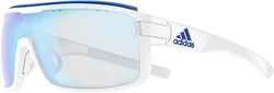 ADIDAS Eyewear ZONYK PRO - White Shiny - VARIO Blue mirror, vel.L