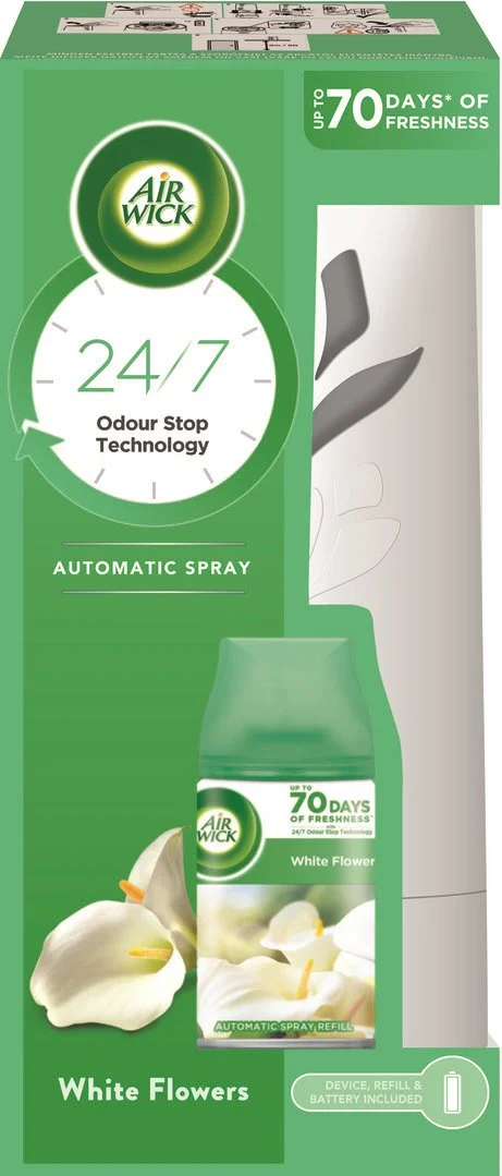Air Wick Automatický Spray komplet Bílé květy frézie 250ml