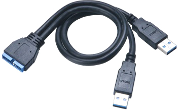 Akasa AK-CBUB12-30BK Kábel USB 3.0 externý USB kábel, 30cm