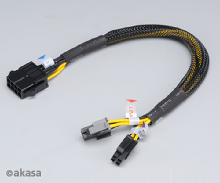 AKASA ATX12V 8pin predlžovací napájací kábel 30cm