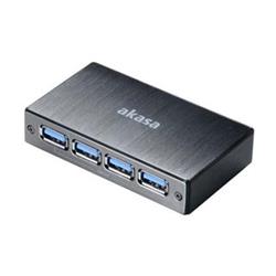 AKASA Connect 4SV externí/ 4x USB 3.0/ černý hliník