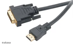 AKASA kábel DVI-D HDMI, 2m AK-CBHD06-20BK