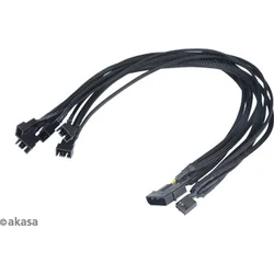 AKASA kabel FLEXA FP5/ pro synchronizaci 5 ventilátorů se základní deskou/ 5x 4pin PWM/ 45cm