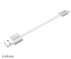 AKASA kabel PROSLIM USB 2.0 Type A na micro B, 15cm bílý