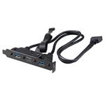 Akasa USB 3.1 gen 2 typ C a 2xType A 3.0 konektor