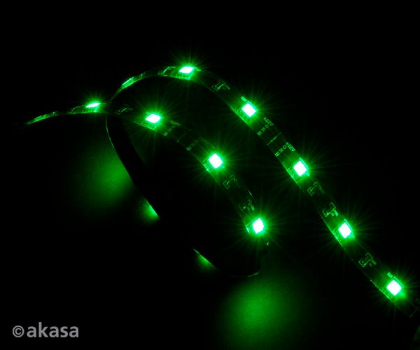 AKASA Vegas LED pásik, 15xLED,12V, 60cm, zelená AK-LD02-05GN