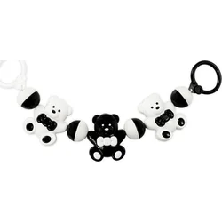 Akuku Chrastítko na kočík Baby Bears Black and White