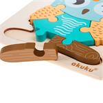Akuku Drevené puzzle Sova
