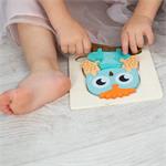 Akuku Drevené puzzle Sova