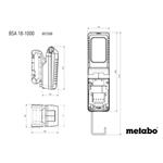 Akumulátorové stavebné svetlo METABO BSA 18-1000 (601508850)