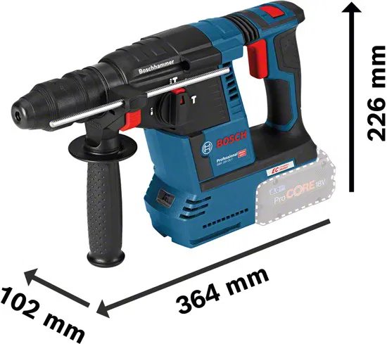 Akumulátorové vŕtacie kladivo BOSCH s SDS plus GBH 18V-26F (0.611.910.007)
