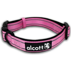 Alcott Reflexní obojek pro psy, Adventure, růžový, velikost M