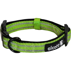 Alcott reflexní obojek pro psy, Adventure, zelený, velikost S
