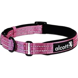 Alcott reflexní obojek pro psy, Martingale, růžový, velikost S