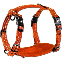 Alcott reflexní postroj pro psy, oranžový, velikost S