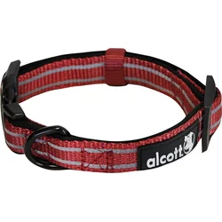 Alcott reflexný obojok pre psov, Adventure, červený, veľkosť M