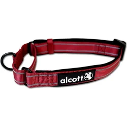 Alcott reflexný obojok pre psov, Martingale, červený, veľkosť L