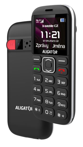 ALIGATOR A720 4G Senior čierny + stolová nabíjačka