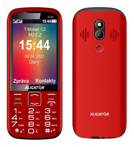 Aligator A835 Senior červený + stolová nabíjačka