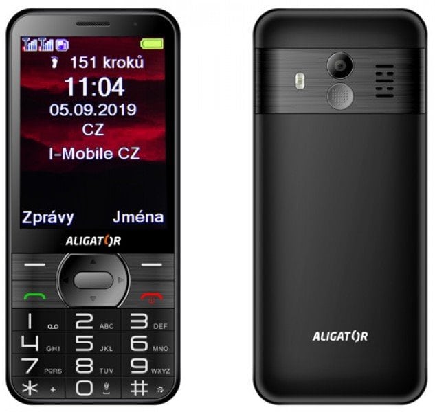 Aligator A900 GPS Senior černý + stolní nabíječka
