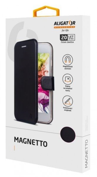 Aligator Magnetto book pre Xiaomi Redmi Note 7, čierne 8595181142448