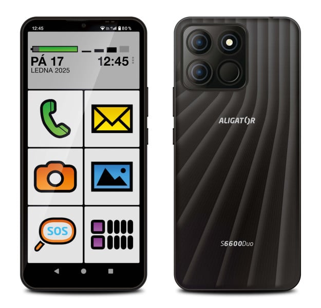 ALIGATOR S6600 Senior 4+64GB černý