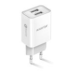 ALIGATOR sieťová nabíjačka iPhone/iPad 2xUSB výst.2,4A, smart IC, biela