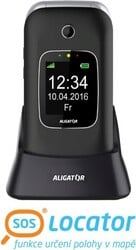 Aligator V650 Senior černo-stříbrný + nabíjecí stojánek