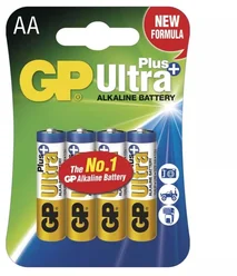 Alkalická batéria GP Ultra Plus LR6 (AA), 4 ks v blistri 1017214000