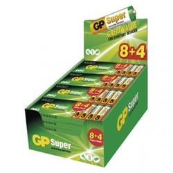 Alkalická baterie GP Super AA (LR6), 12Ks blistr