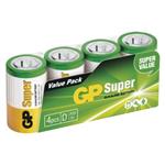 Alkalická baterie GP Super D (LR20) 4Ks