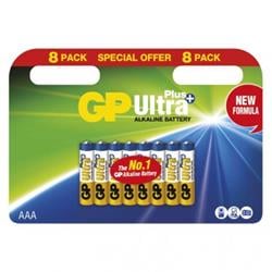 Alkalická baterie GP Ultra Plus AAA (LR03) 8Ks