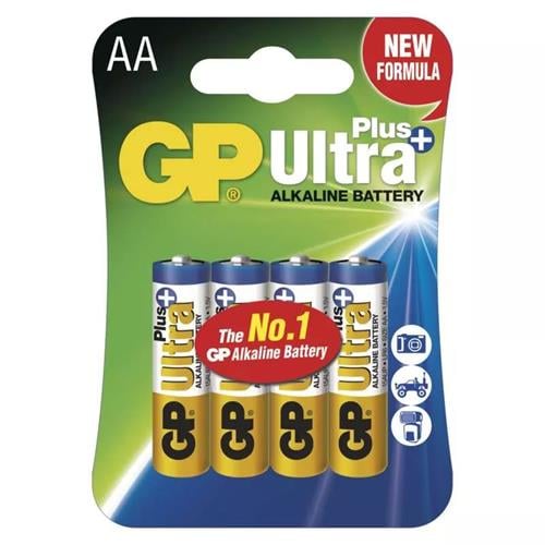Alkalická baterie GP Ultra Plus LR6 (AA), 4 ks v blistru