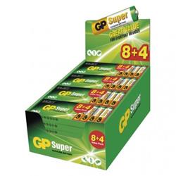 Alkalické batérie GP Super AA (LR6), 12Ks blister
