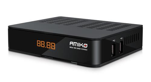AMIKO Mini 4K UHD Combo - DVB-S2/T2/C přijímač