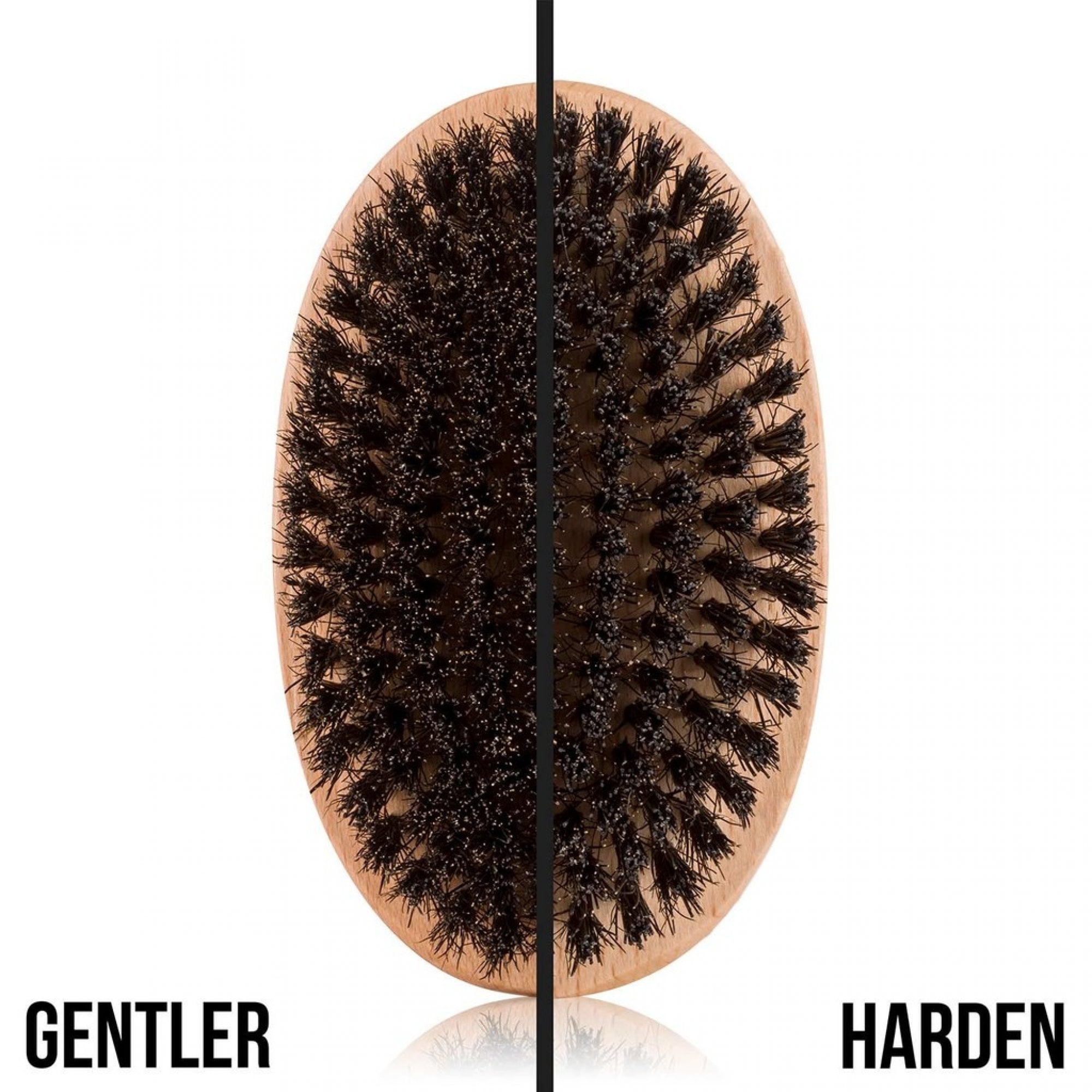 Angry Beards Gentler - dřevěný kartáč na vousy (měkčí štětiny)