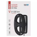 Anténa venkovní EM-9086, 0–100 km, DVB-T2, DAB, FM, filtr LTE/4G