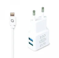 Apei Fast Charge 2x USB adapter + 1x Apple Lightning kabel - nabíječka, 2x USB