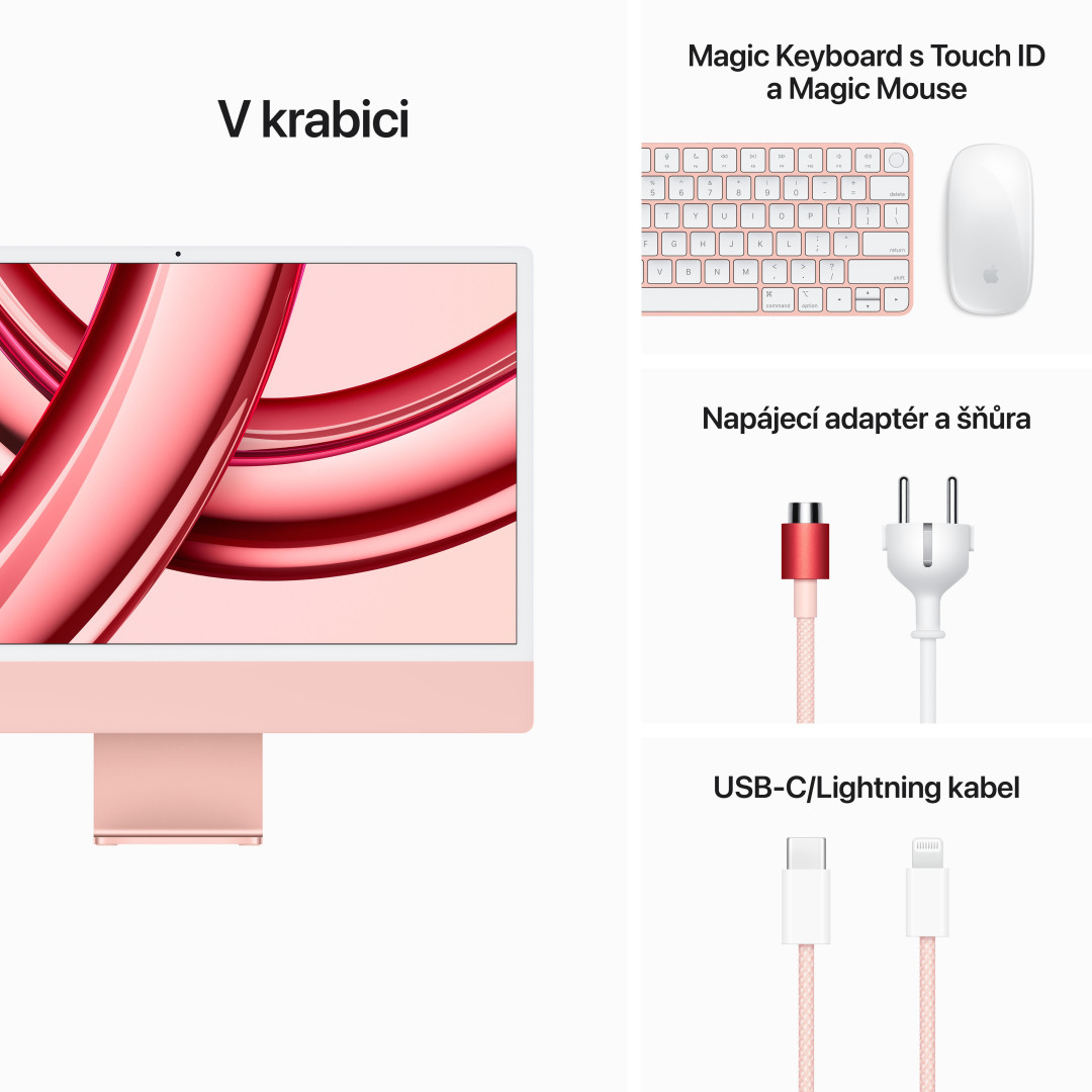 Apple iMac 24" M3 CZ Pink (MQRT3CZ/A)